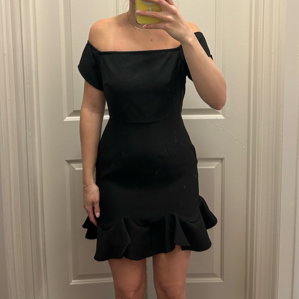 Black off the shoulder dress